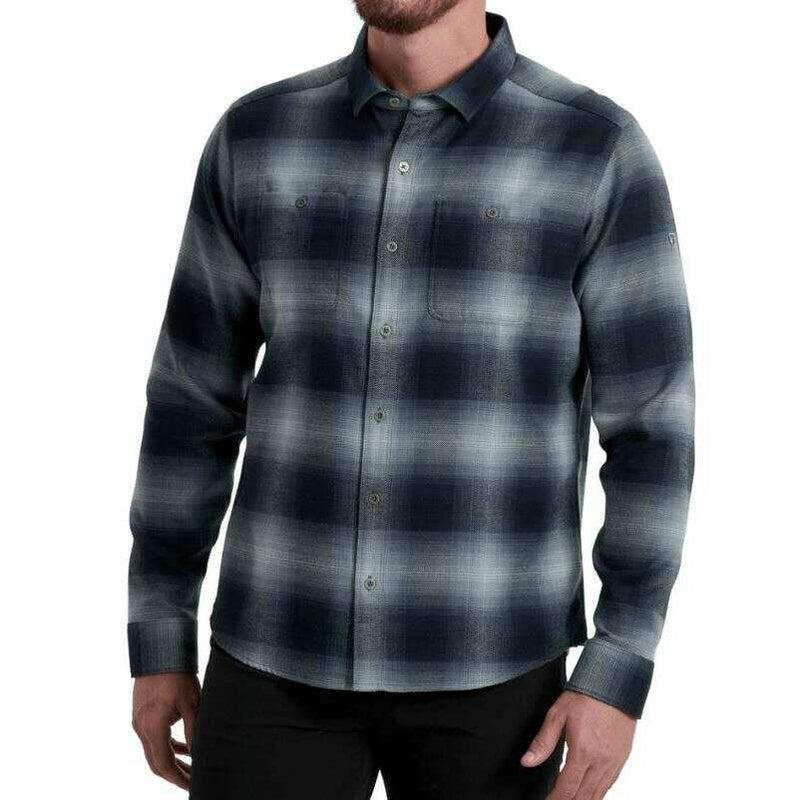 Kuhl Mens Law Flannel Long Sleeve Shirt,MENSSHIRTLS BUT PTN,KUHL,Gear Up For Outdoors,