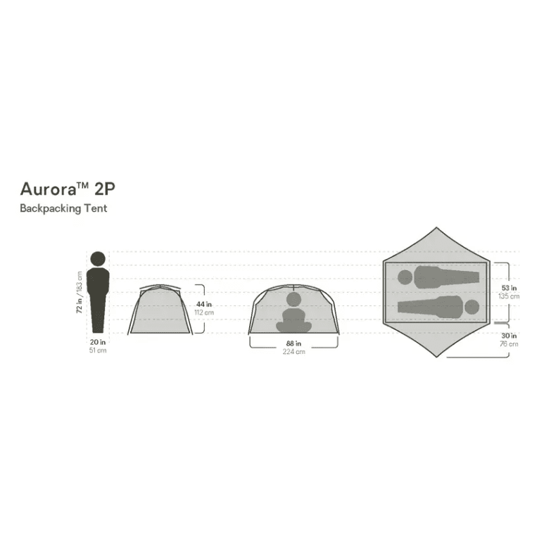 Nemo Aurora 2 Person Backpacking Tent (2 Person/3 Season) Footprint Included,EQUIPMENTTENTS2 PERSON,NEMO EQUIPMENT INC.,Gear Up For Outdoors,