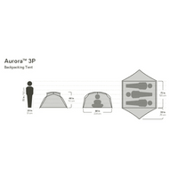 Nemo Aurora 3 Person Backpacking Tent (3 Person/3 Season) Footprint Included,EQUIPMENTTENTS3 PERSON,NEMO EQUIPMENT INC.,Gear Up For Outdoors,