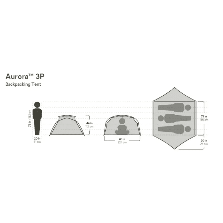 Nemo Aurora 3 Person Backpacking Tent (3 Person/3 Season) Footprint Included,EQUIPMENTTENTS3 PERSON,NEMO EQUIPMENT INC.,Gear Up For Outdoors,