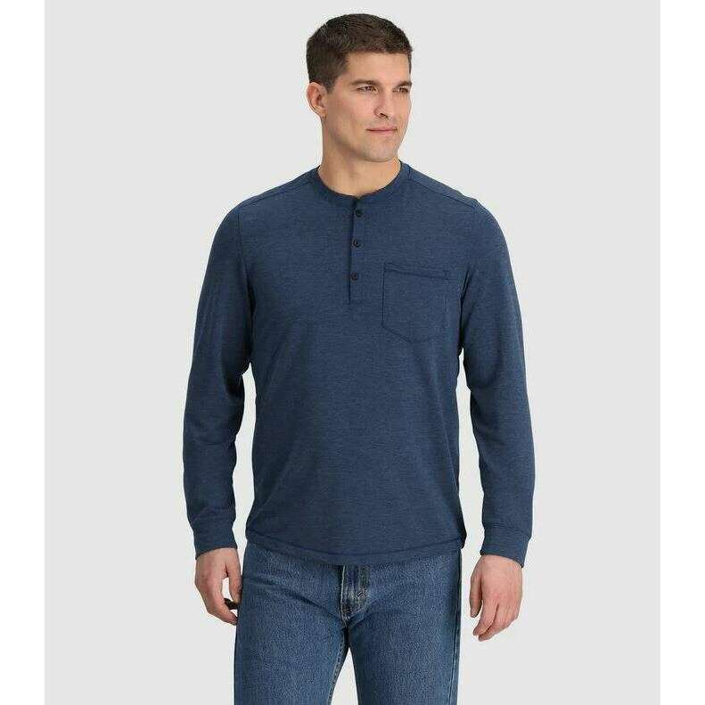 Outdoor Research Mens Aberdeen LS Henley,MENSSHIRTSLS TEE SLD,OUTDOOR RESEARCH,Gear Up For Outdoors,