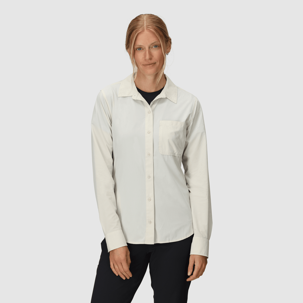 Outdoor Research Womens Astroman LS Sun Shirt,WOMENSSHIRTSLS BUT PLD,OUTDOOR RESEARCH,Gear Up For Outdoors,