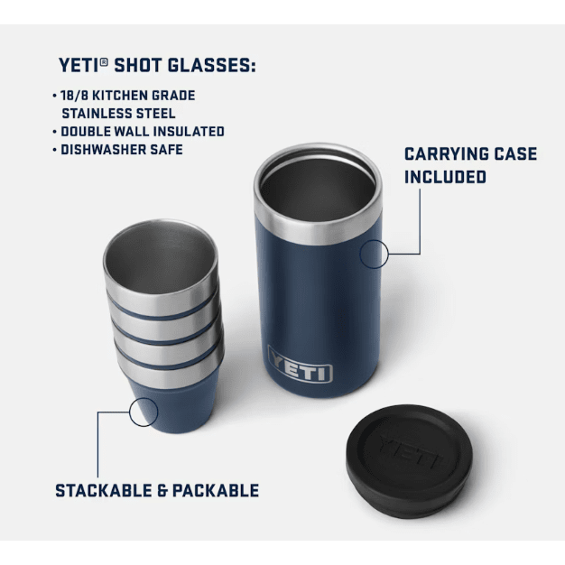 Yeti Shot Glasses & Case,EQUIPMENTHYDRATIONWATBLT IMT,YETI,Gear Up For Outdoors,